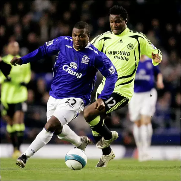 Intense Rivalry: Yakubu vs Mikel Battle at Goodison Park - Everton vs Chelsea, Barclays Premier League, 17th April 2008