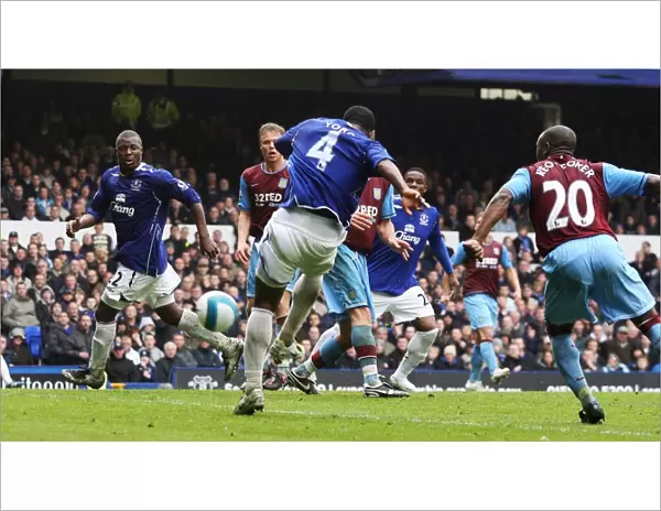 Joseph Yobo Scores Everton's Second Goal Against Aston Villa (2008) - Barclays Premier League