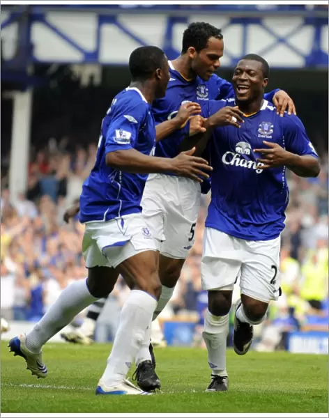 Football - Everton v Newcastle United Barclays Premier League - Goodison Park - 11  /  5  /  08 Evertons Yakubu celebrates scoring his sides first goal Mandatory Credit: Action Images  /  Keith Williams Livepic NO ONLINE  /  INTERNET USE WITHOUT A LICENCE FRO