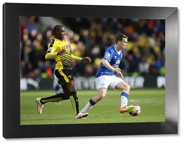 Seamus Coleman in Action: Everton vs. Watford, Barclays Premier League (APR 2016)