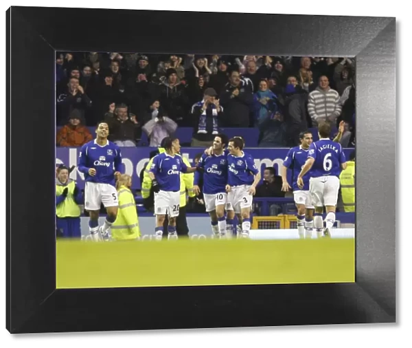 Mikel Arteta's Double: Everton Celebrates Second Goal vs. Hull City (01.10.09)
