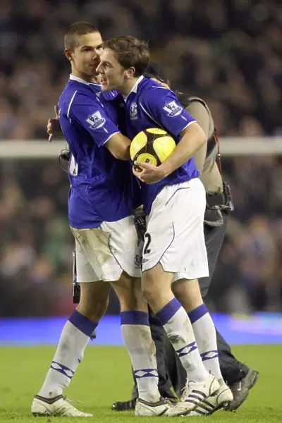 Dan Gosling Scores the Thrilling First Goal: Everton vs. Liverpool FA Cup Fourth Round Replay, Goodison Park, 2009