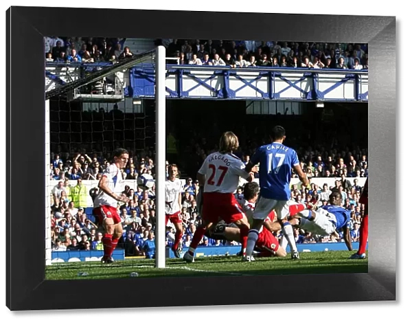 Joseph Yobo's Thrilling Third Goal: Everton vs. Blackburn Rovers at Goodison Park