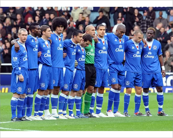 Everton Football Club Honors Remembrance Day with Silent Tribute before West Ham United Match