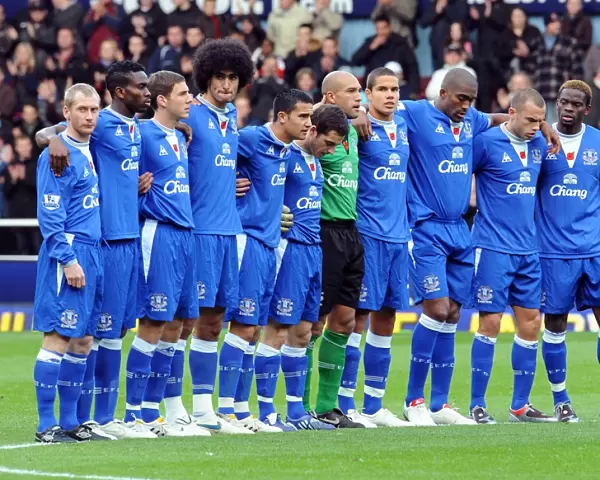 Everton Football Club Honors Remembrance Day with Silent Tribute before West Ham United Match