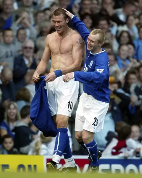 Duncan Ferguson's Triumphant Goal: Everton's Victory over Leeds United in the FA Barclaycard Premiership (September 28, 2003)