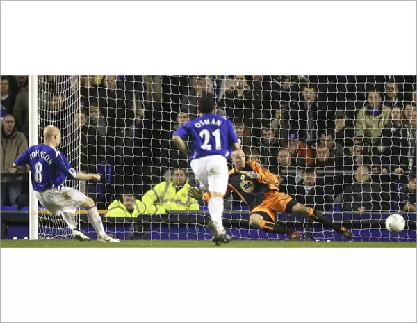 Football - Everton v Blackburn Rovers FA Cup Third Round - Goodison Park - 7  /  1  /  07 Andrew Johnson sco