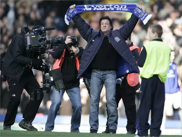 Sylvester Stallone's Surprise Visit: Everton Football Club vs. Reading, FA Barclays Premiership, Goodison Park (14 / 01 / 07)