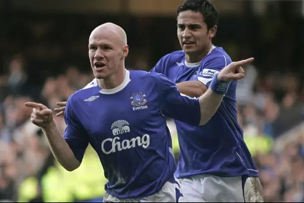 Everton's Unforgettable Moment: Johnson's Goal Celebration with Cahill