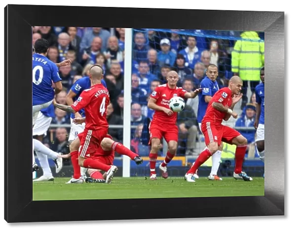Mikel Arteta's Thrilling Strike: Everton vs. Liverpool at Goodison Park - Barclays Premier League