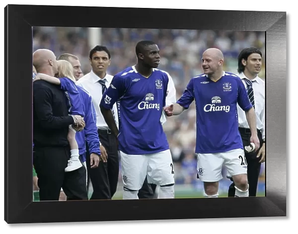 Everton Champions: Lee Carsley and Victor Anichebe's Triumphant Lap of Honor (Everton v Portsmouth, FA Barclays Premiership, Goodison Park, 5 / 5 / 07)