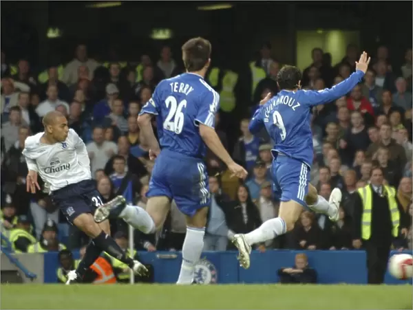 Chelsea v Everton - James Vaughan scores the first goal for Everton