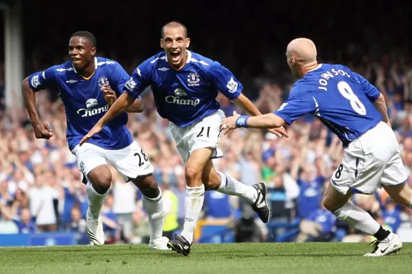 Leon Osman Scores First Goal for Everton in 2007 Season Against Wigan Athletic