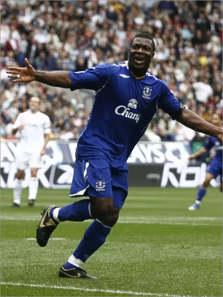 Football - Bolton Wanderers v Everton FA Barclays Premier League - The Reebok Stadium - 07  /  08 - 1  /  9  /  07 Evertons Yakubu celebrates after scoring his sides first goal on his debut Mandatory Credit: Action Images  / 