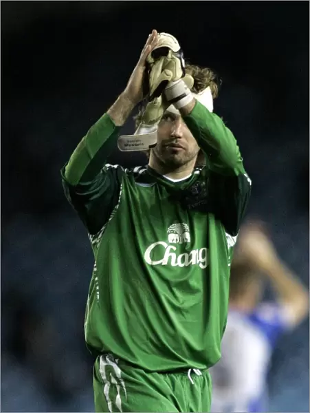 Everton's Stefan Wessels Celebrates Carling Cup Victory