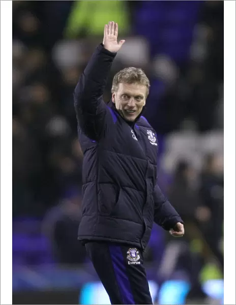 David Moyes and Everton Celebrate Premier League Victory Over Manchester City (31 January 2012, Goodison Park)