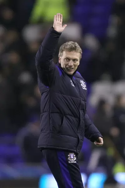 David Moyes and Everton Celebrate Premier League Victory Over Manchester City (31 January 2012, Goodison Park)