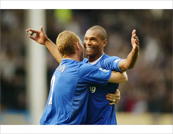 Marcus Bent's Goal Celebration: Everton vs. Middlesbrough, Barclays Premiership, Goodison Park (04-09-2004)