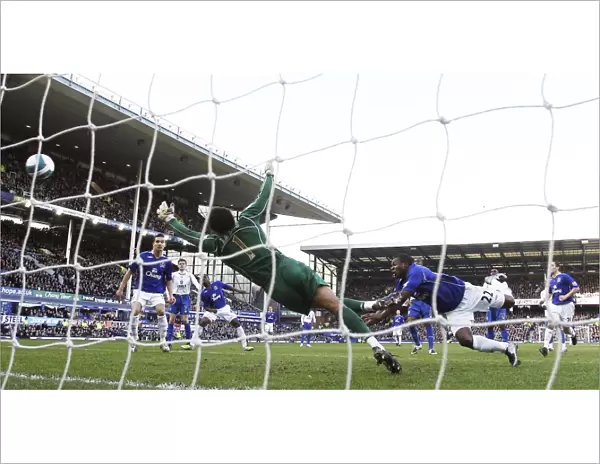 Yakubu Scores First Goal for Everton Against Portsmouth in Barclays Premier League, 2008