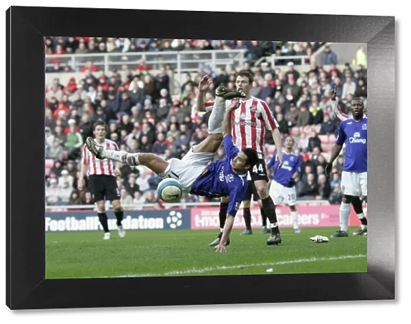 Tim Cahill's Thunderous Shot for Everton vs Sunderland (07 / 08 Season)