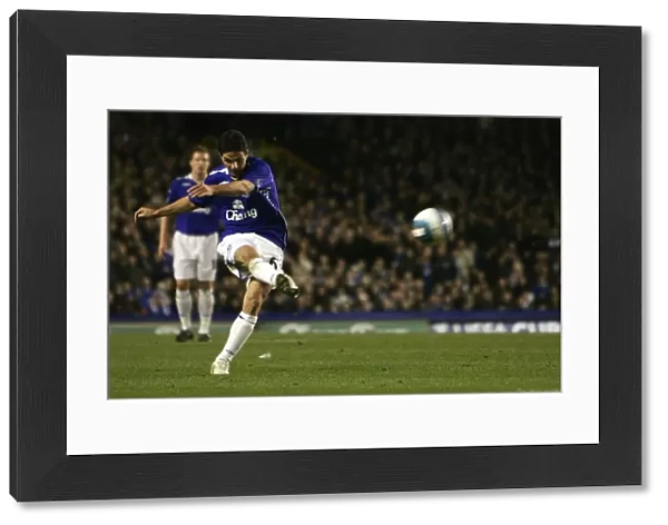 Mikel Arteta Takes Dramatic Free Kick for Everton in UEFA Cup Clash vs Fiorentina at Goodison Park (2008)