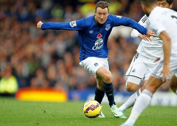Aidan McGeady in Action: Everton vs Swansea City at Goodison Park - Barclays Premier League