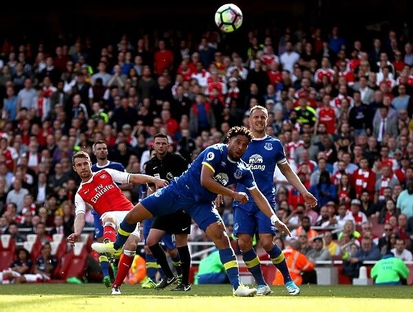 Arsenal's Aaron Ramsey Scores Third Goal Against Everton in 2016-17 Premier League Match at Emirates Stadium