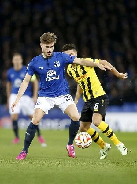 A Battle for the Ball: Everton vs BSC Young Boys - UEFA Europa League Round of 32, Goodison Park