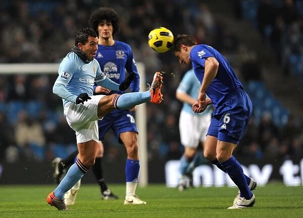 Battle for the Ball: Jagielka vs Tevez - Manchester Derby Intensity (Manchester City vs Everton, 20 December 2010)