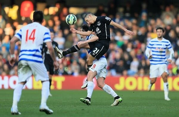 Battle for the Ball: Osman vs. Barton - Everton vs. Queens Park Rangers, Premier League