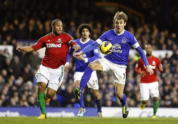 Battle at Goodison Park: A Stalemate Between Williams and Jelavic - Everton vs Swansea City (Barclays Premier League, January 12, 2013)