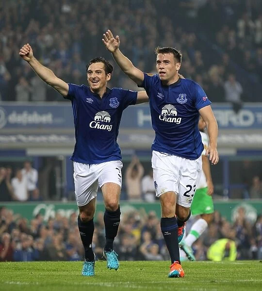 Coleman and Baines: Everton's Unstoppable Duo Celebrate Second Goal in Europa League