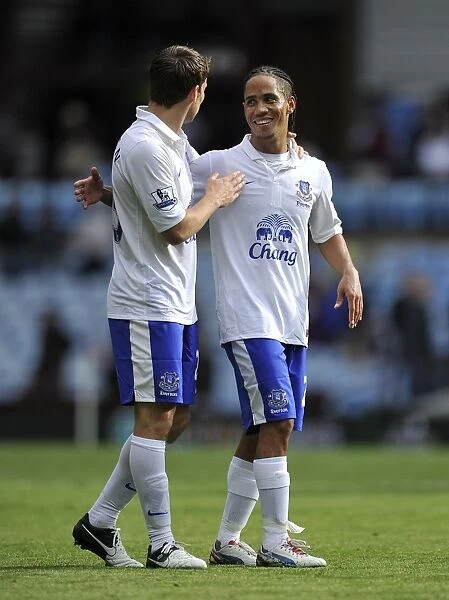 Coleman and Pienaar: Everton's Victory Celebrations vs. Aston Villa (25-08-2012)