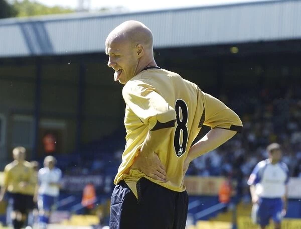 Determined Striker: Andy Johnson in Action at Gigg Lane