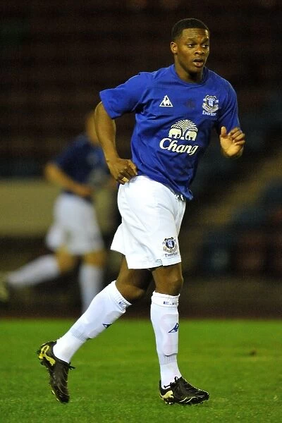 Determined Striker: Kieran Agard of Everton Football Club