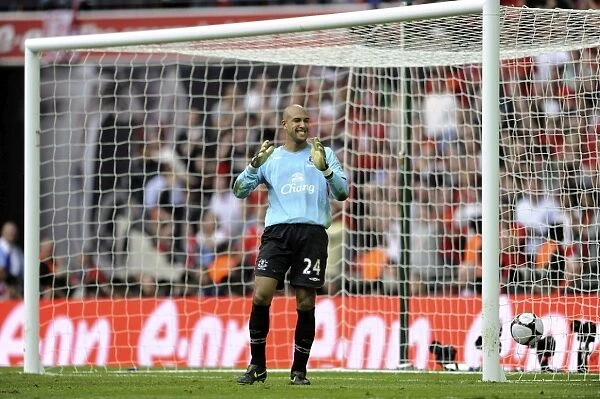 Disappointed Tim Howard: Everton's Heartbroken Goalkeeper After FA Cup Semi-Final Penalty Shootout Loss to Manchester United (April 19, 2009)
