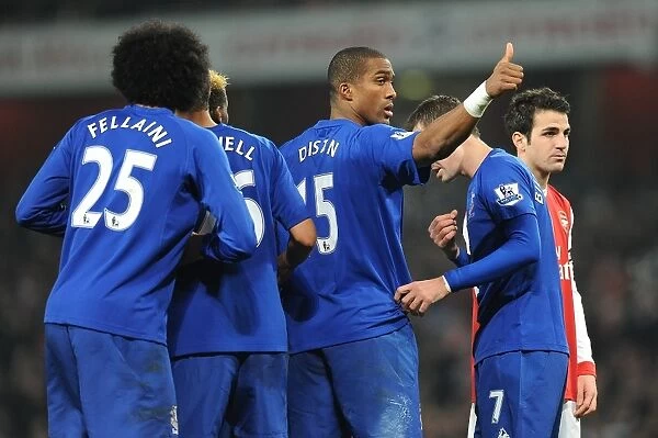 Distin at the Heart: Everton vs Arsenal, Premier League Clash (01 February 2011)