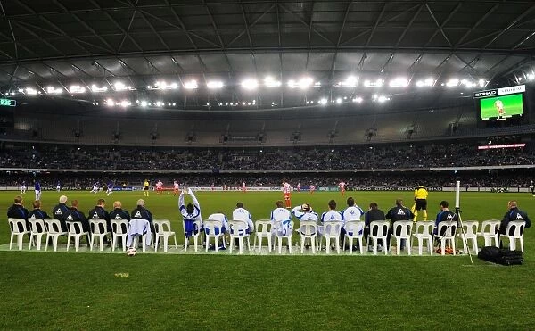 Everton Bench: Focused at Etihad Stadium - Melbourne Heart vs Everton Pre-Season Friendly