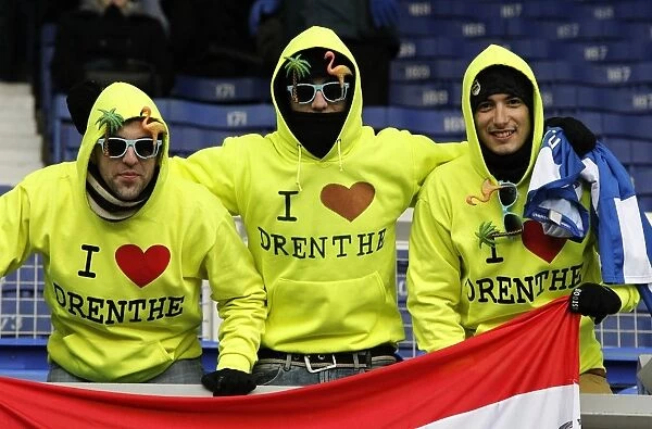 Everton Fans Unite: A Warm Welcome for Royston Drenthe at Goodison Park (Everton vs Chelsea, 11 February 2012)