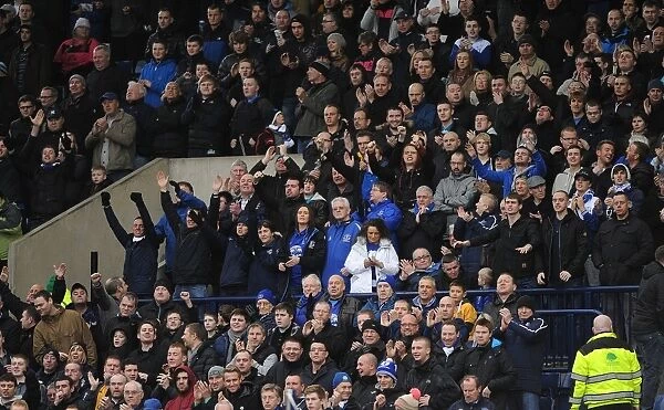 Everton Fans Unwavering Passion: The Hawthorns, West Bromwich Albion vs Everton, Barclays Premier League (2012)