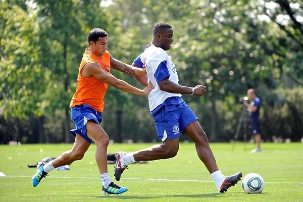Everton FC: Intense Training Sessions in Philadelphia, July 2011