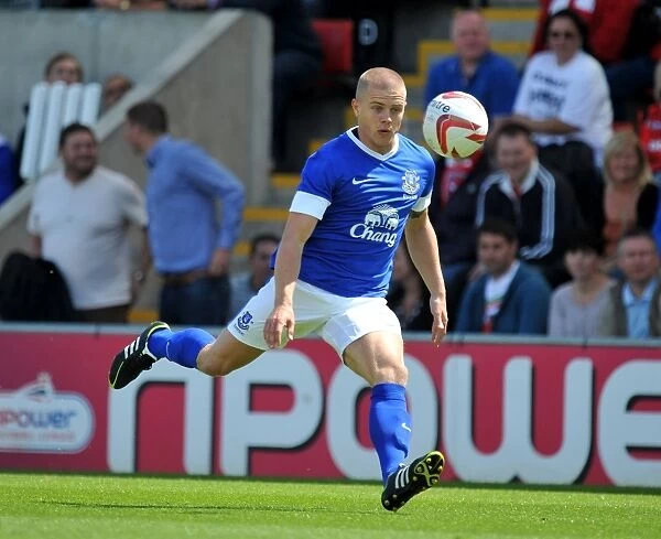 Everton FC: Jake Bidwell in Action against Morecambe at Globe Arena (Pre-Season Friendly)