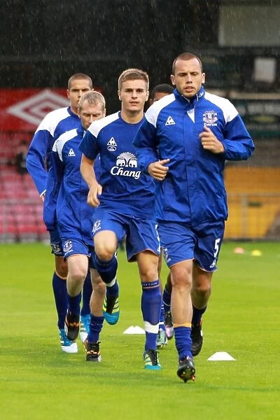Everton FC: John Heitinga Kicks Off Warm-Up Before Bohemians Friendly (15 August 2011)