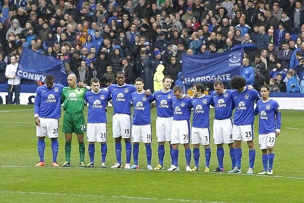 Everton Honors Hillsborough Victims: A Minute of Silence before Everton vs. Queens Park Rangers (13-04-2013)