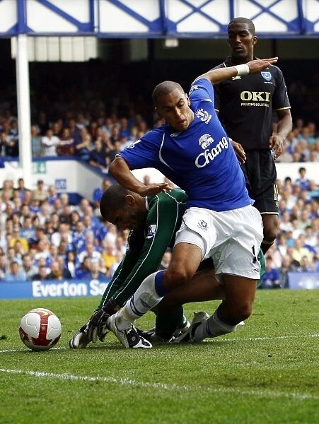 Everton vs Portsmouth: A Clash of Stars - James Vaughan vs David James, Barclays Premier League