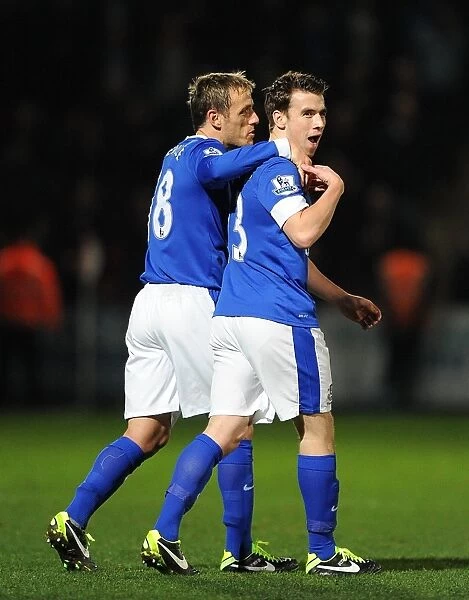 Everton's Coleman and Neville: United in Victory - FA Cup Third Round Goal Celebration vs Cheltenham Town (7-1-2013)