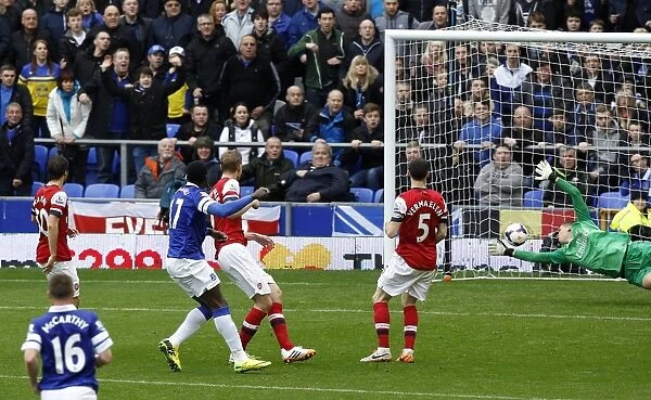 Everton's Dominant Performance: Romelu Lukaku Scores Brace in 3-0 Win Over Arsenal (06-04-2014, Goodison Park)