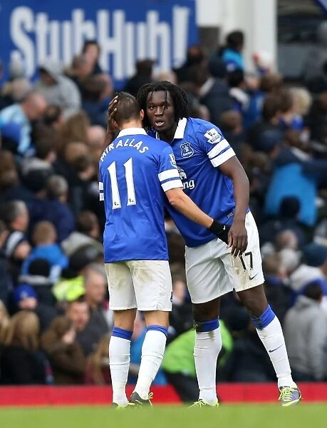 Everton's Dramatic Equalizer: Lukaku and Mirallas Celebrate Against Liverpool