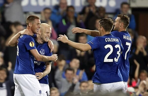 Everton's Europa League Triumph: Naismith's Opening Goal vs. VfL Wolfsburg and FK Krasnodar