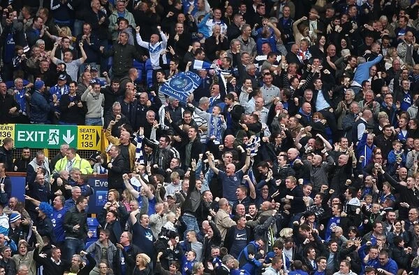 Everton's Glory: Unforgettable Derby Victory Over Liverpool - Fans Celebrate at Goodison Park (17 October 2010)